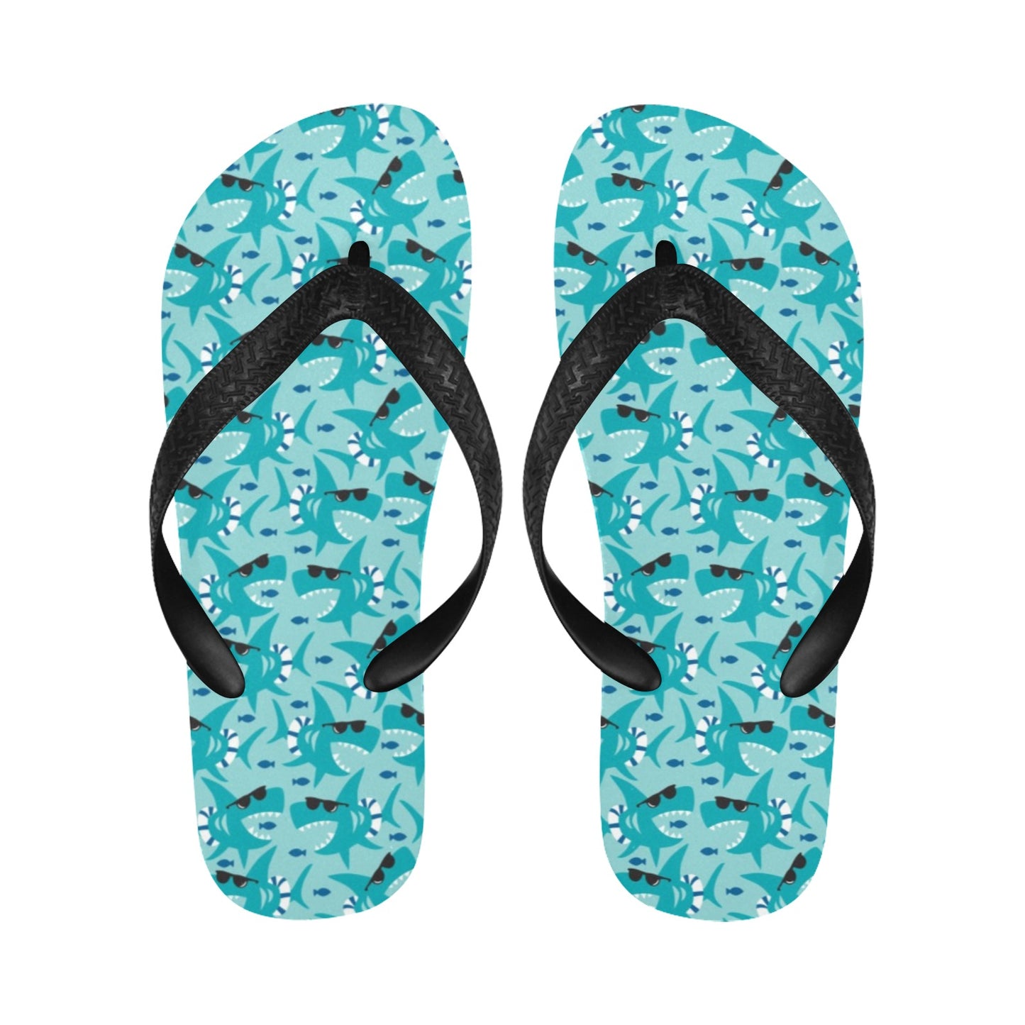 Shark Cute Print Design LKS302 Flip Flops