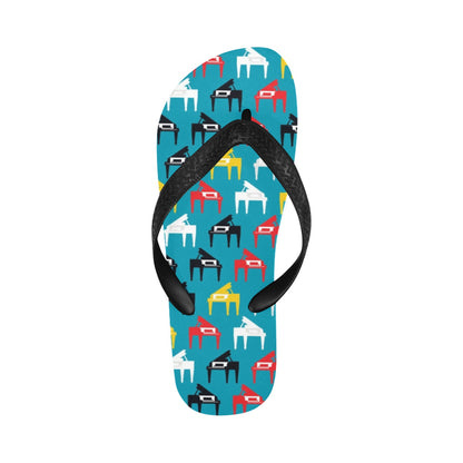 Piano Print Design LKS403 Flip Flops