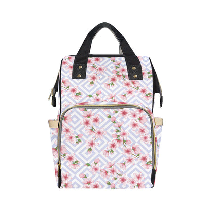 Cherry Blossom Pattern Print Design CB07 Diaper Bag Backpack