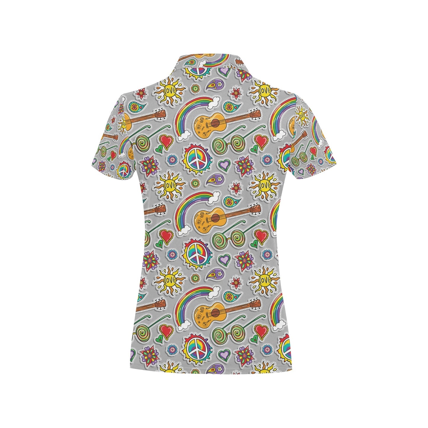 Hippie Print Design LKS306 Women's Polo Shirt