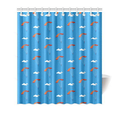 Skydiving Pattern Print Design 02 Shower Curtain