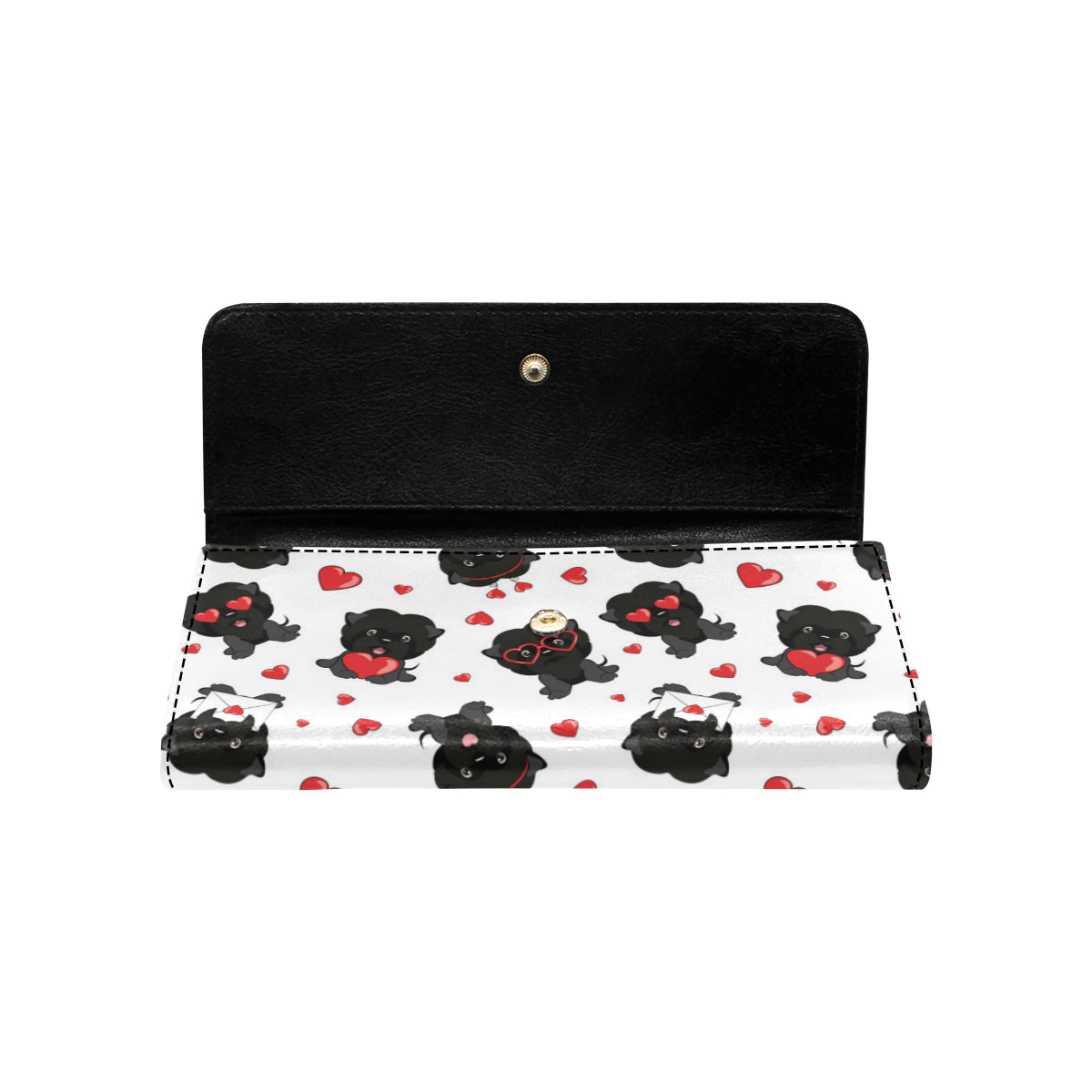 Affenpinscher Pattern Print Design 01 Women's Trifold Wallet