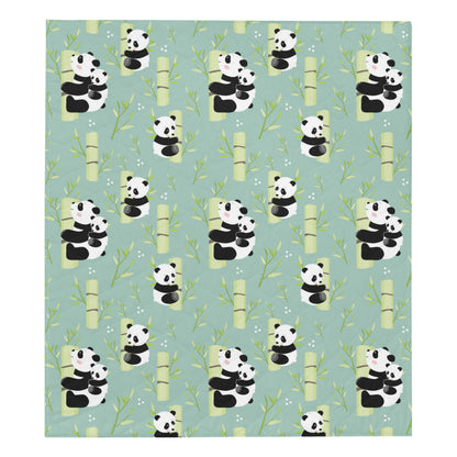 Panda Pattern Print Design A03 Premium Quilt