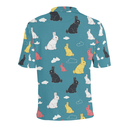 Rabbit Pattern Print Design RB014 Men Polo Shirt