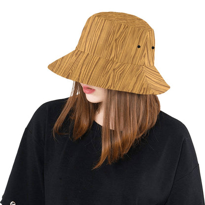 Wood Texture Print Design LKS301 Unisex Bucket Hat