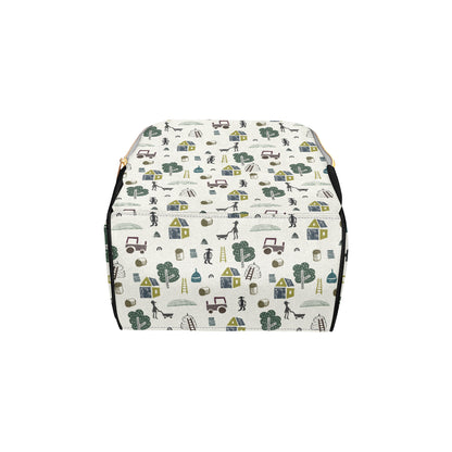 Agricultural Farm Print Design 01 Diaper Bag Backpack