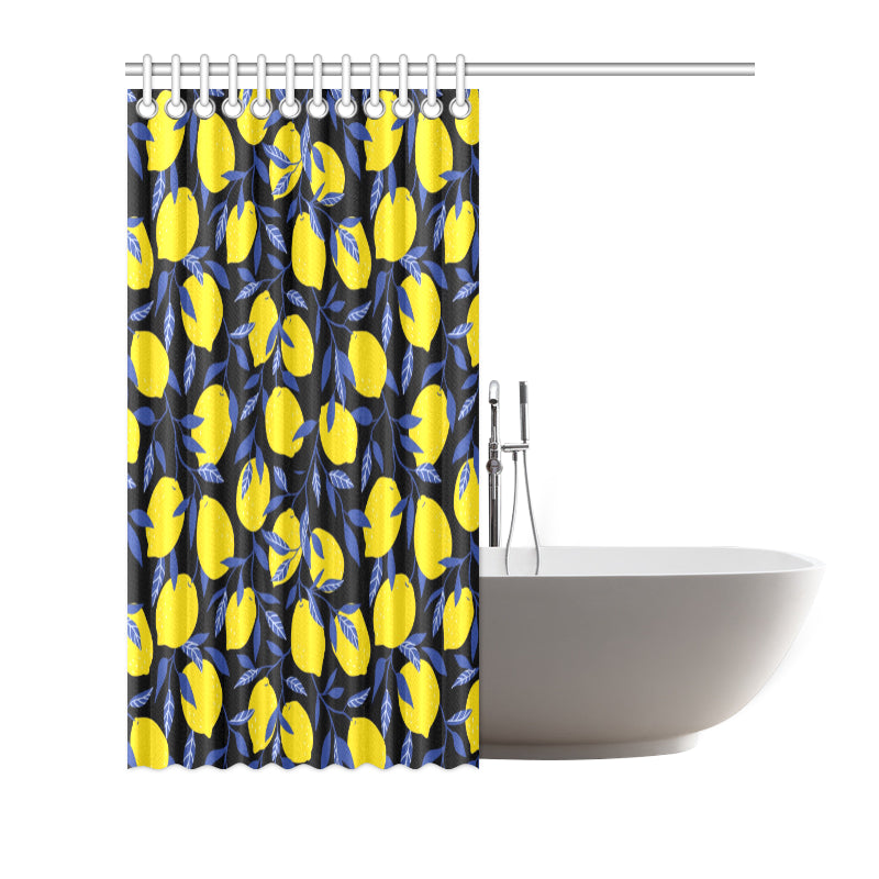 Lemon Pattern Print Design LM01 Shower Curtain