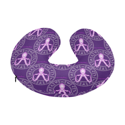 Capricorn Zodiac Pattern Print Design 04 U-Shaped Travel Neck Pillow