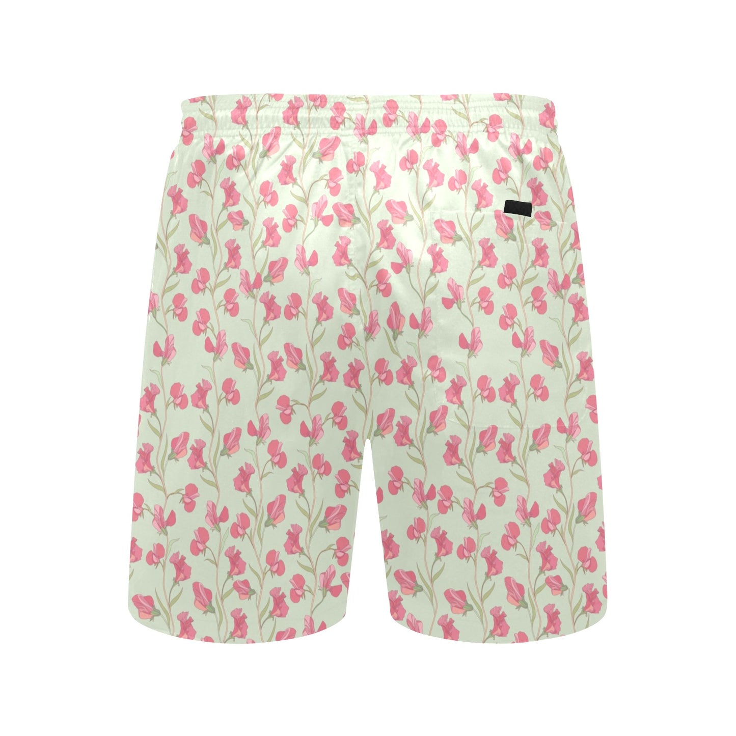 Sweet Pea Print Design LKS301 Men's Swim Trunks Beach Shorts