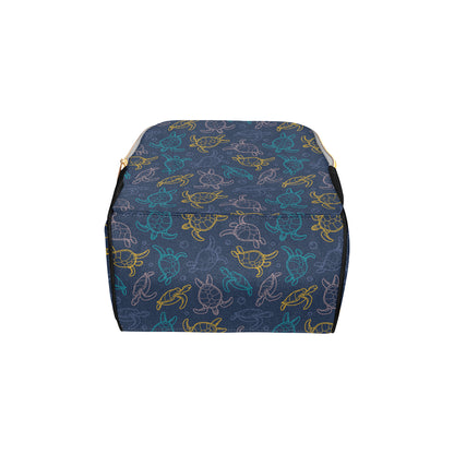 Sea Turtle Baby Print Diaper Bag Backpack
