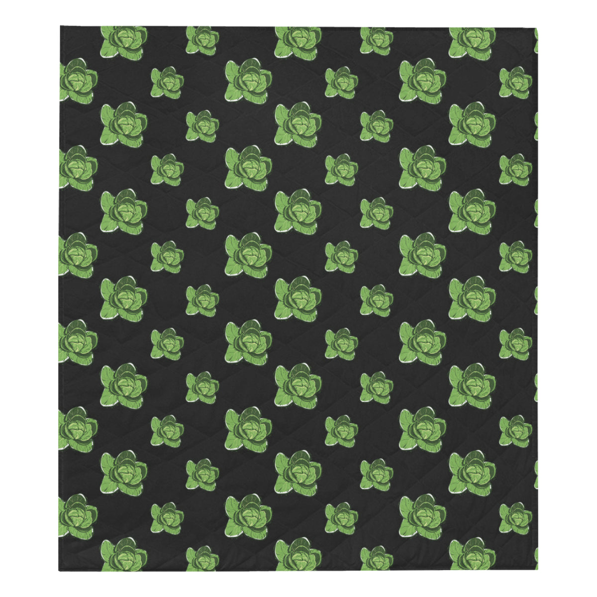 Cabbage Pattern Print Design 03 Premium Quilt