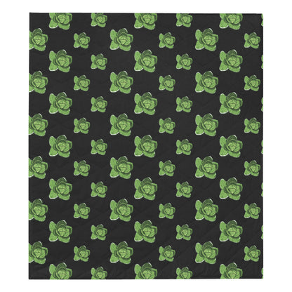 Cabbage Pattern Print Design 03 Premium Quilt