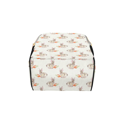 Rabbit Pattern Print Design 01 Diaper Bag Backpack