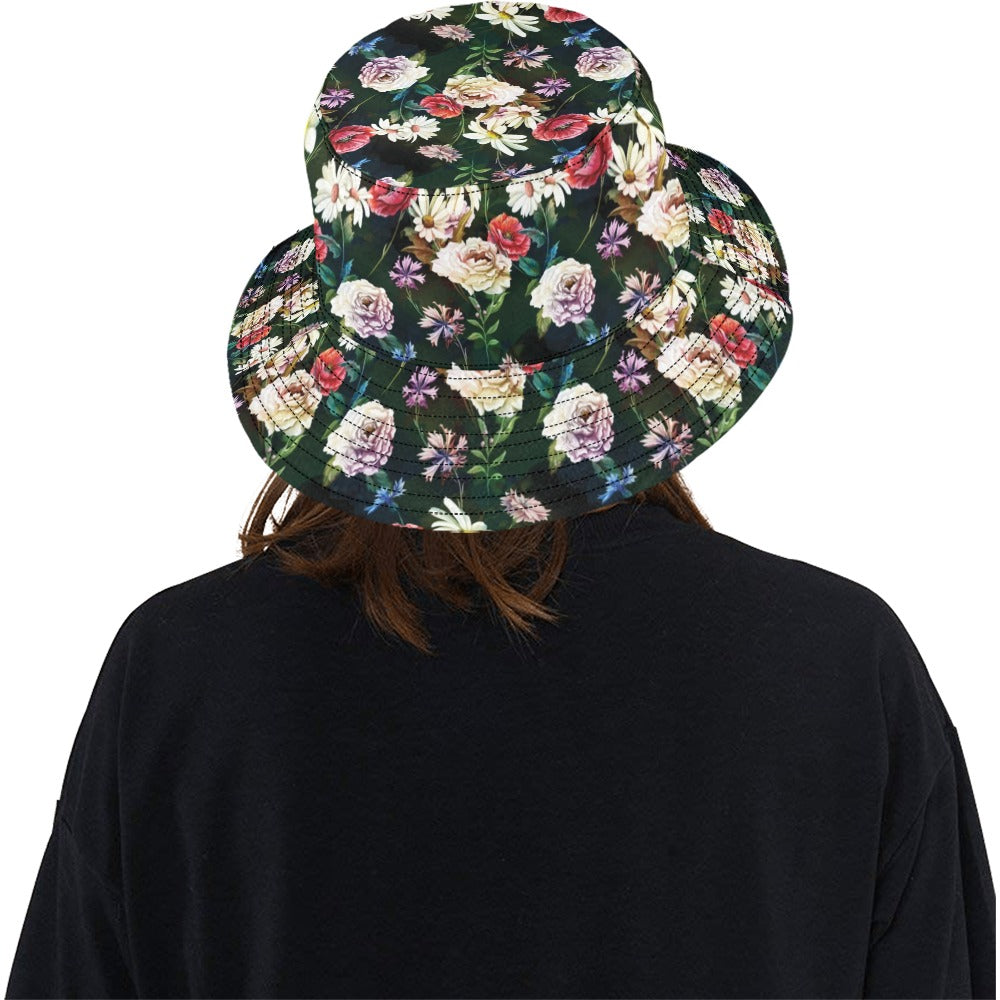 Summer Floral Print Design LKS303 Unisex Bucket Hat