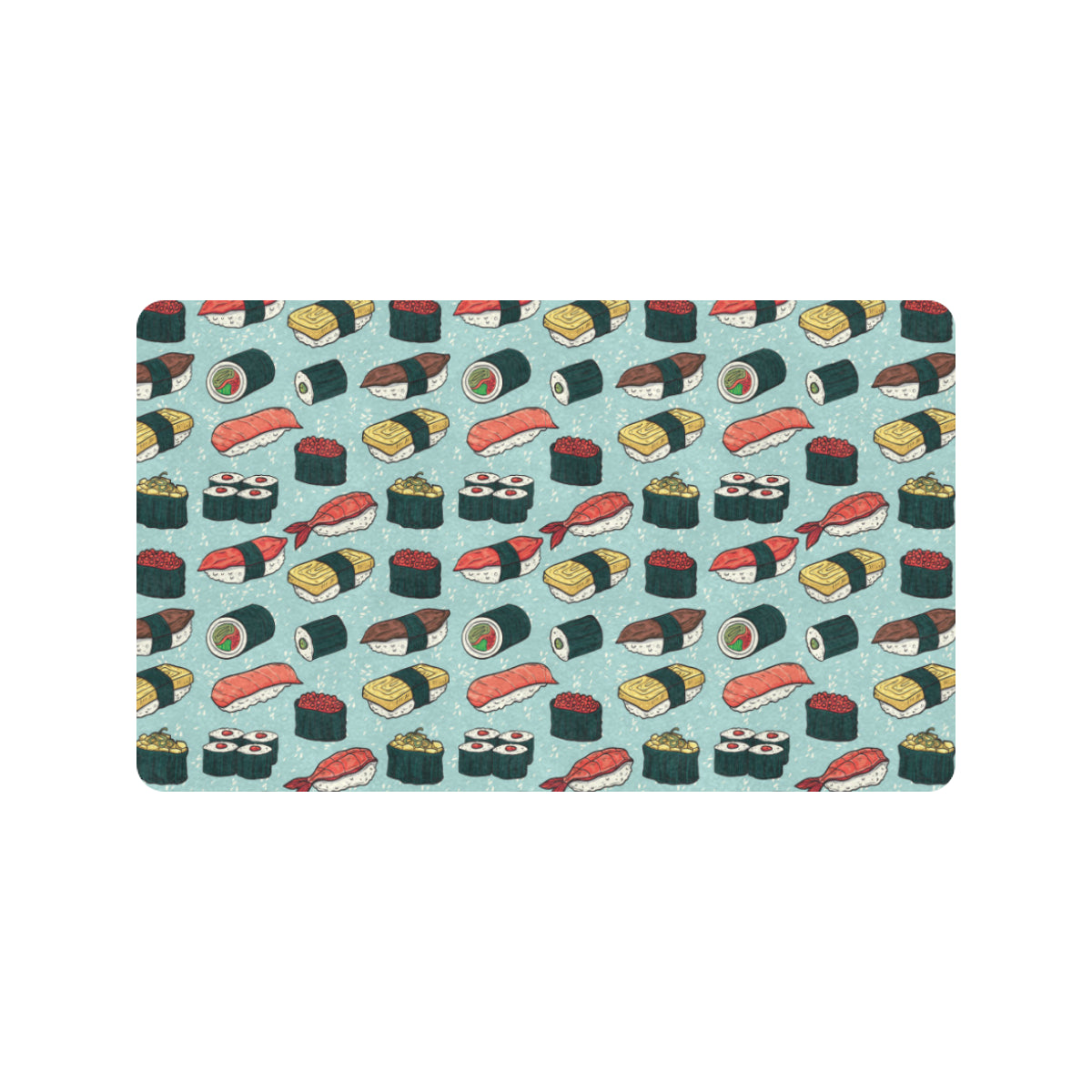 Sushi Pattern Design Rubber Doormat