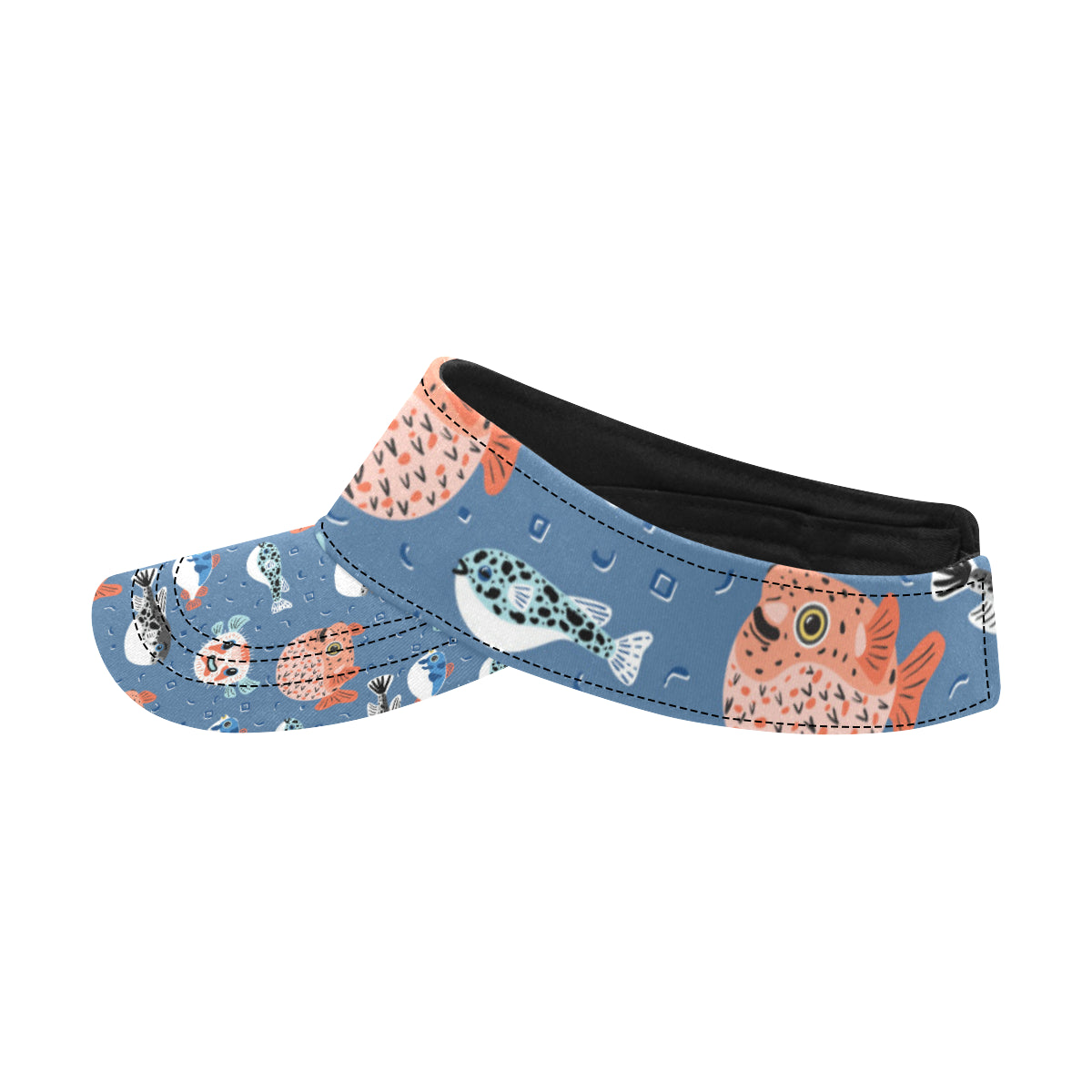 Fugu Pattern Print Design 02 Unisex Sun Visor