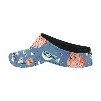 Fugu Pattern Print Design 02 Unisex Sun Visor