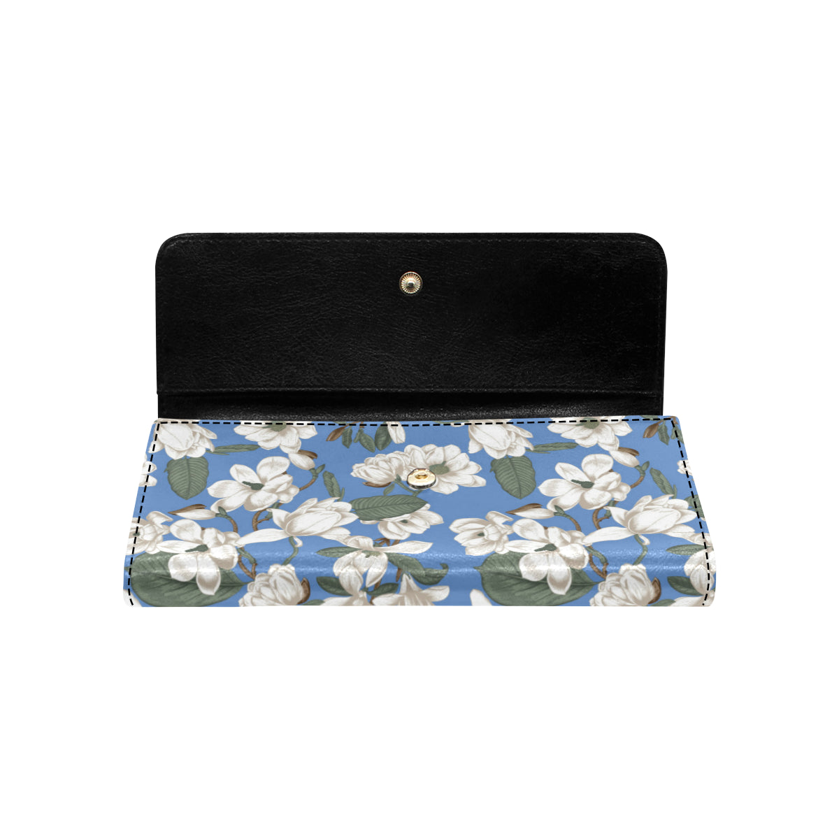 Magnolia Pattern Print Design 01 Women's Trifold Wallet