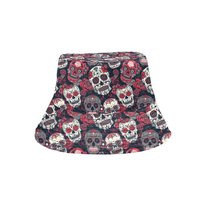 Sugar Skull Print Design LKS303 Unisex Bucket Hat