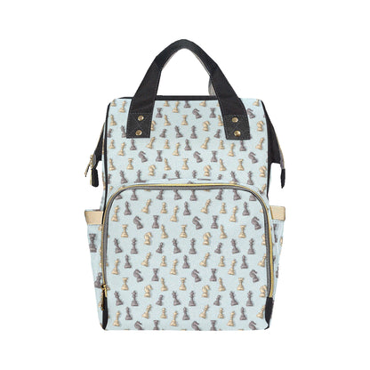 Chess Pattern Print Design 02 Diaper Bag Backpack