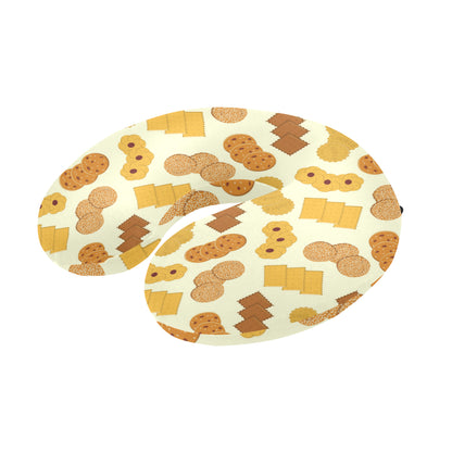 Cookie Pattern Print Design 06 U-Shaped Travel Neck Pillow