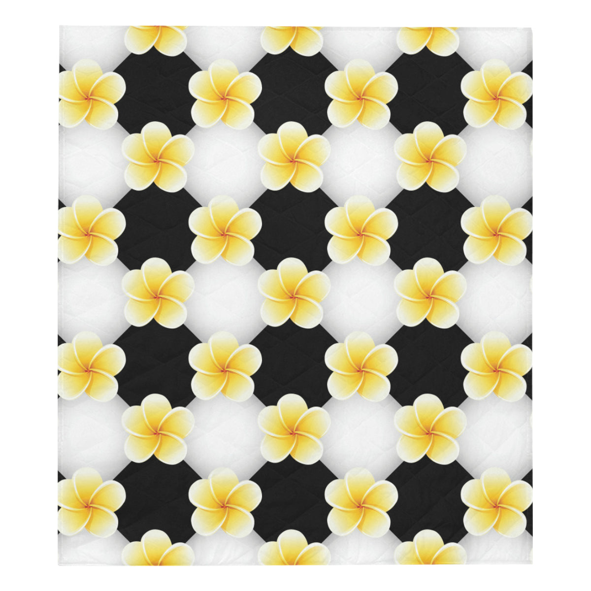 Plumeria Pattern Print Design A04 Premium Quilt