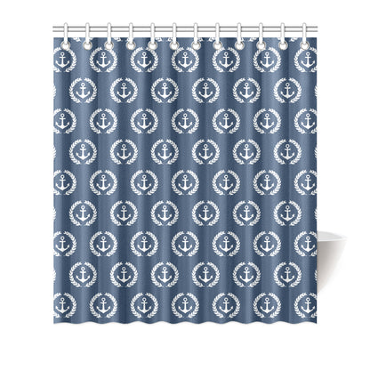 Anchor Pattern Print Design 04 Shower Curtain