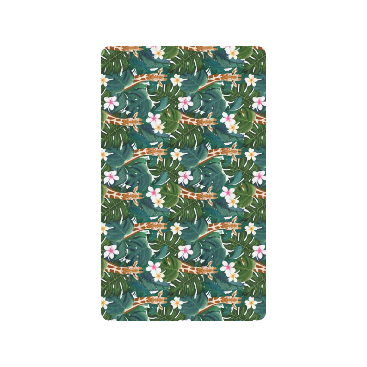Giraffe Jungle Design Print Rubber Doormat
