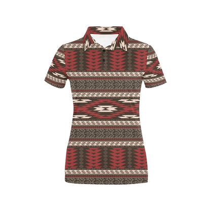 Native Pattern Print Design A03 Women's Polo Shirt