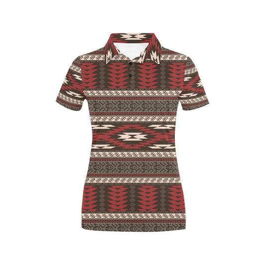 Native Pattern Print Design A03 Women's Polo Shirt