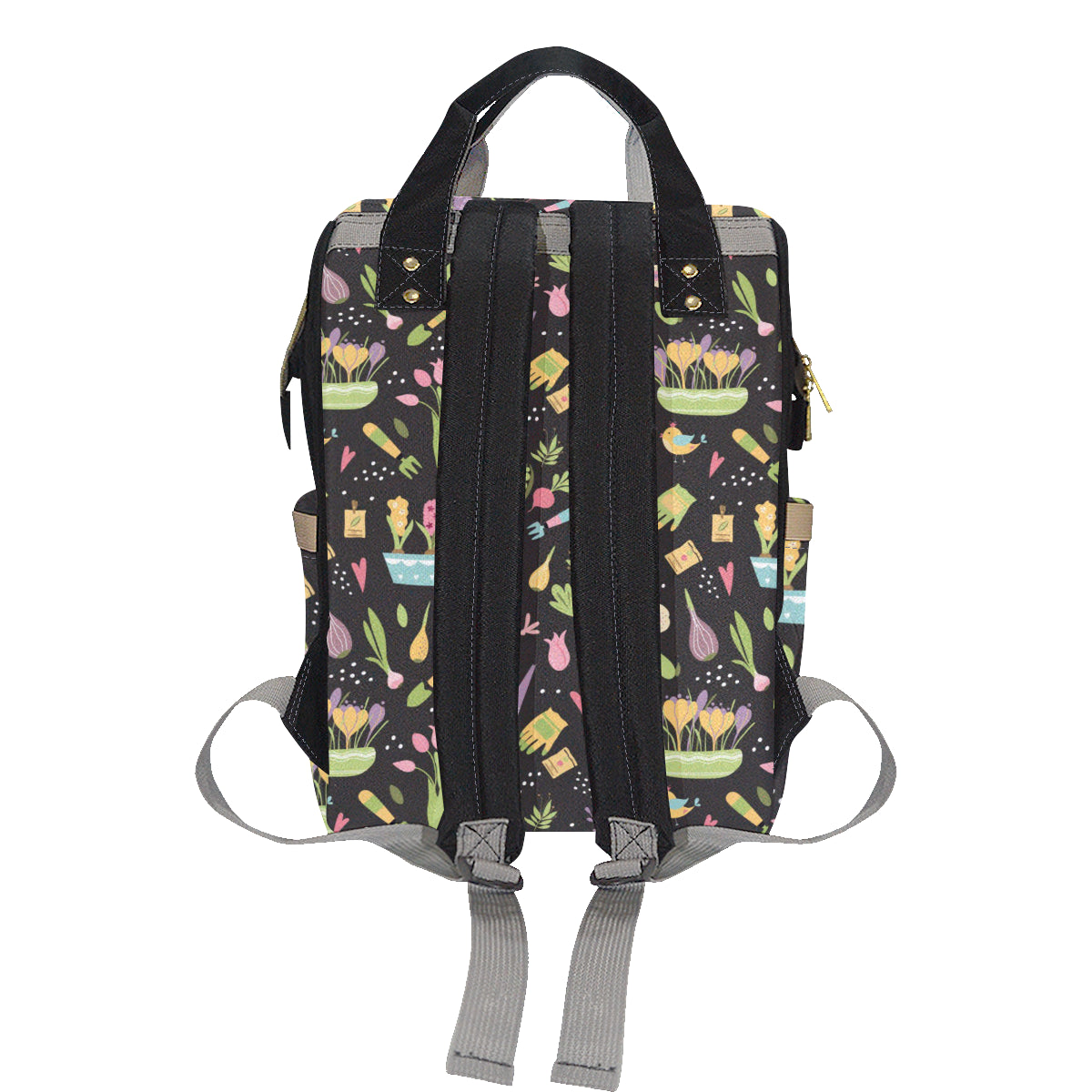 Gardening Pattern Print Design G03 Diaper Bag Backpack