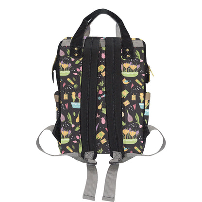 Gardening Pattern Print Design G03 Diaper Bag Backpack