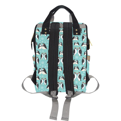 Penguin Love Print Diaper Bag Backpack