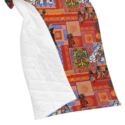 African Print Pattern Premium Quilt