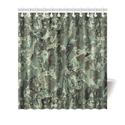 Camouflage Pattern Print Design 06 Shower Curtain