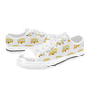 School Bus Print Design LKS306 Women's White Low Top Shoes