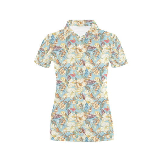 Summer Floral Print Design LKS302 Women's Polo Shirt