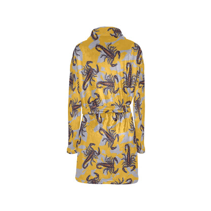 Scorpion Pattern Print Design 01 Women's Fleece Robe