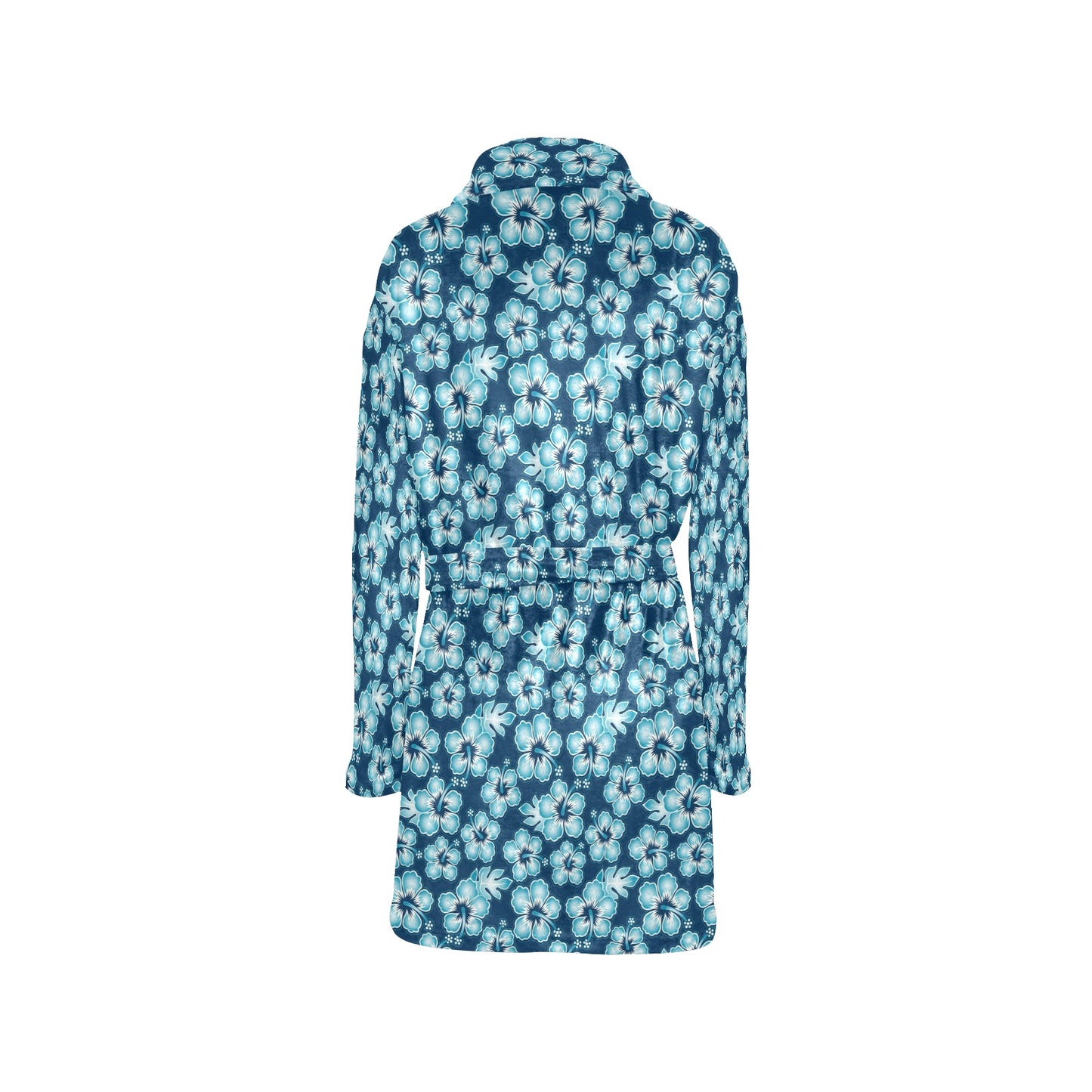 Hibiscus Flower Hawaiian Themed Women's Fleece Robe