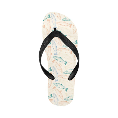 Salmon Fish Print Design LKS305 Flip Flops