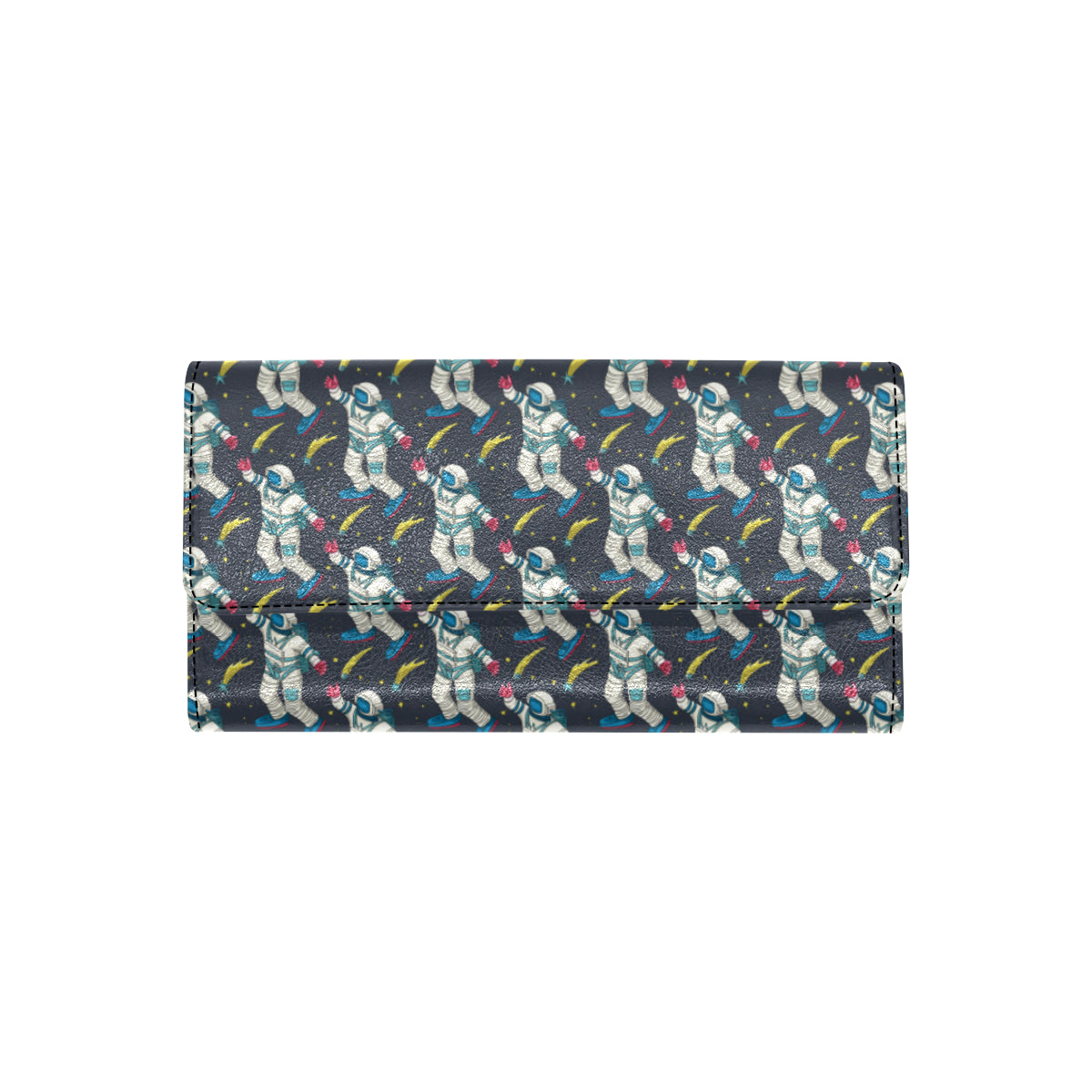 Astronaut Pattern Print Design 04 Women's Trifold Wallet
