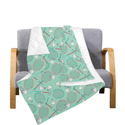 Badminton Pattern Print Design 05 Premium Quilt