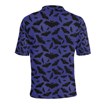 Bat Halloween Pattern Print Design 02 Men Polo Shirt