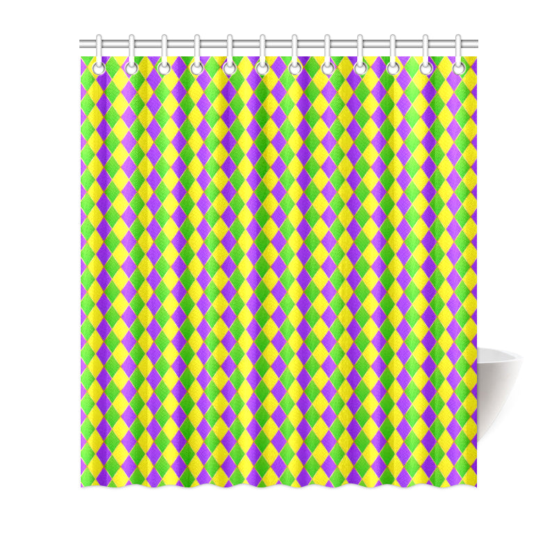 Mardi Gras Pattern Print Design 01 Shower Curtain