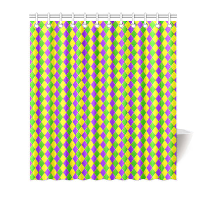 Mardi Gras Pattern Print Design 01 Shower Curtain