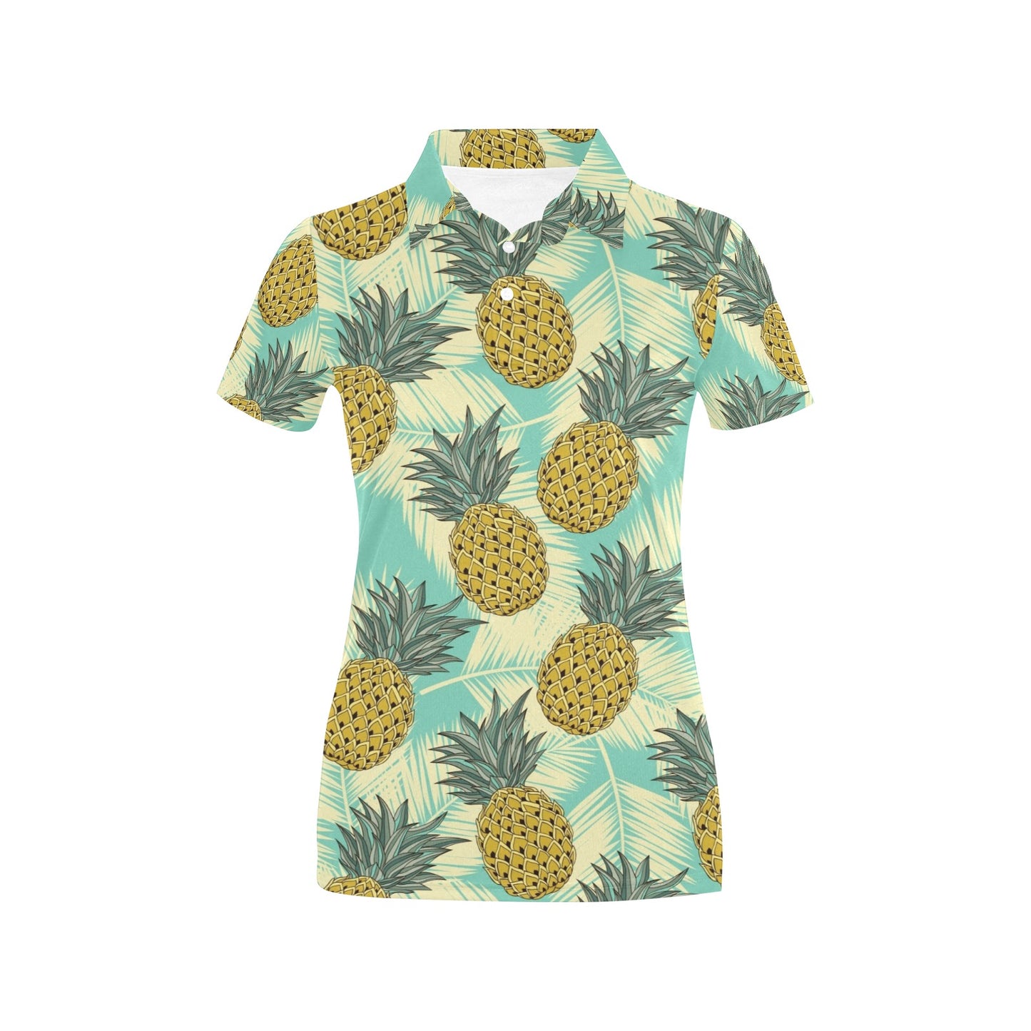 Pineapple Pattern Print Design PP03 Women's Polo Shirt