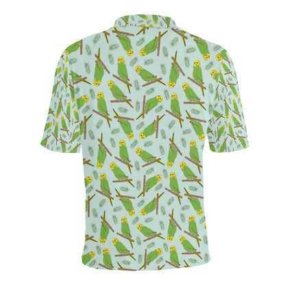 Budgerigar Pattern Print Design 04 Men Polo Shirt