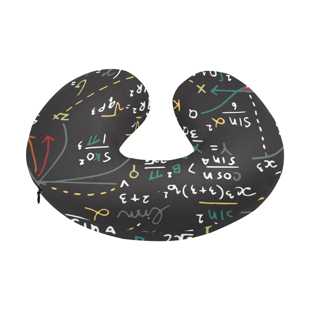 Math Pattern Print Design 04 U-Shaped Travel Neck Pillow