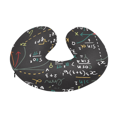 Math Pattern Print Design 04 U-Shaped Travel Neck Pillow