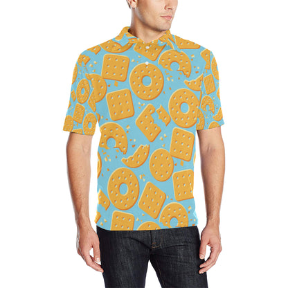 Cracker Pattern Print Design 02 Men Polo Shirt
